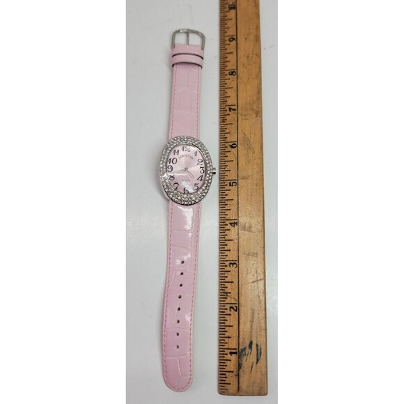 Adrienne Quartz ADR057 Womens Watch Pink Band Diamond Jewel Trim New Battery - Picture 8 of 13